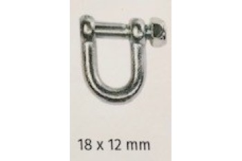 D-shackle - M6 -Stainless Steel 18  x 12 mm