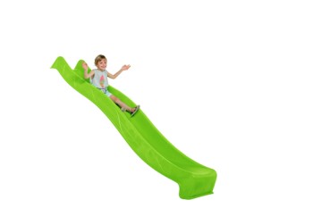 1.5m Platform High Standalone Slide “Tsuri” with water feature - LIME ( Residential )  