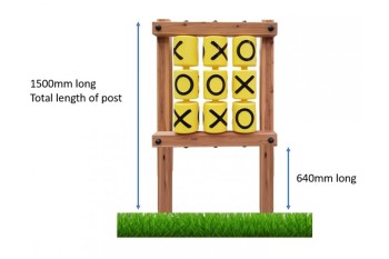 Sensory Panel OXO- Tic Tac Toe and Timber Frame 1.5m