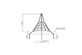 Commercial Armed Rope Pyramid Net 2.7m