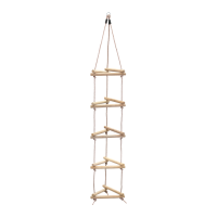 Climbing Rope Ladder, 3 sides  -Triangle, LARGE 2.1m - Wooden Rung Climbing Rope Ladder Triangle PP Rope 