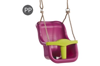 Baby Seat Luxe With Ropes Purple/Lime