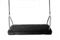 Medium Rubber Safety swing seat 'curve' with GALVANIZED brackets & Heavy Duty Plastic Coated Chains