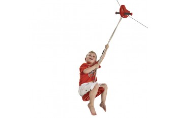 Zip Wire Parra RED With Monkey Swing RED Flying Fox  - SET