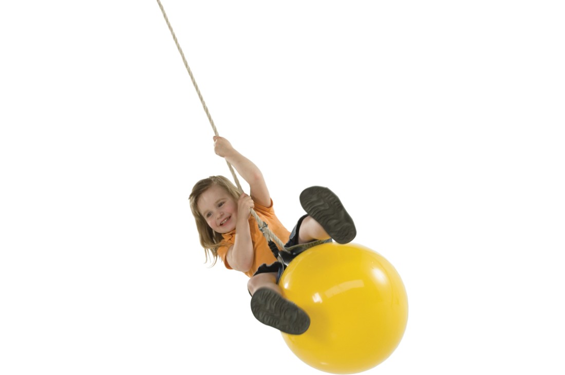Buoy Ball ‘DROP’ - LARGE 51cm Swing With Adjustable Rope - Yellow