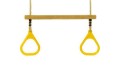 Trapeze Bar With Triangle Grips and Ropes YELLOW