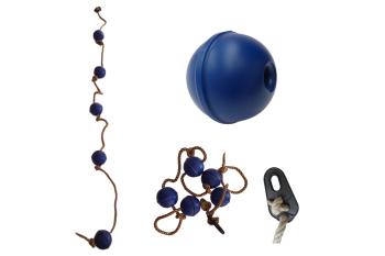 Ball Rope With 5 BLUE Abacus Balls