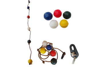 Ball Rope With 5 MULTI COLOURED Abacus Balls