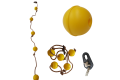 Ball Rope With 5 YELLOW Abacus Balls