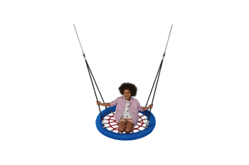 Nest Swing Birdie Commercial Basket Swing  1.2m RED / BLUE 2 Point Fixing