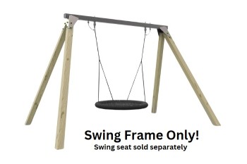 Commercial Grade Birds Nest Swing Frame. Galvanized Steel Top Beam With Timber Legs 90 x 90