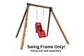 Single Swing Frame - Swing Set - Free Standing Swing Frame - Oblique  Swing Corner Bracket GREEN - RESIDENTIAL 