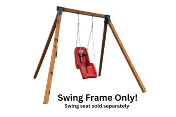 Single Swing Frame - Swing Set - Free Standing Swing Frame - Oblique  Swing Corner Bracket GREEN - RESIDENTIAL 