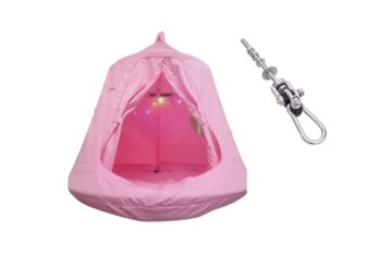 Tent Pod Swing LARGE - PINK with swing hook - turns 360°