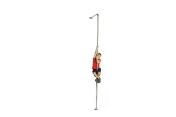 L-type Commercial Fireman's Pole - Stainless steel - 3700 mm   