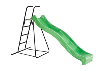 1.2m high slide ‘Yulvo’ and ladder free standing kit with water feature - LIME ( Residential)