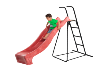 1.2m high slide ‘reX’ and ladder free standing kit with water feature - RED ( Residential)