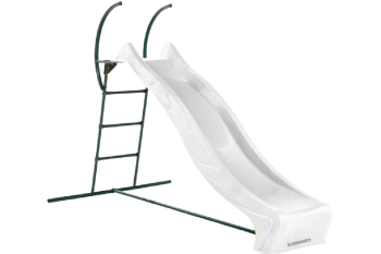 1.2m high slide ‘reX’ and ladder free standing kit with water feature - WHITE ( Residential)