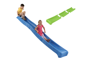 “Rocli” 1.5m High Platform Slide with water feature - BLUE  ( Residential) - 3m slide