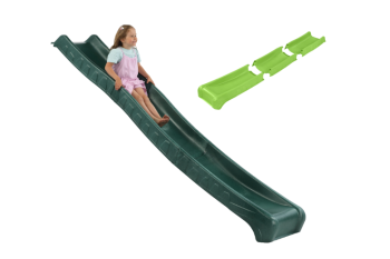 “Rocli” 1.5m High Platform Slide with water feature - GREEN  ( Residential) - 3m slide