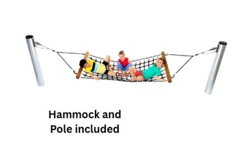KBT Armed Rope Hammock Swing with Steel Posts – Commercial Grade
