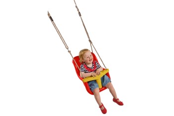 Baby Seat Luxe With Ropes RED/YELLOW