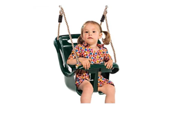 INFANT BABY Swing  Seat With Ropes GREEN - Moulded 