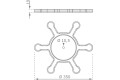 Steering Wheel in HDPE  - 'boat' - BLUE - no hardware