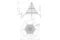Commercial Armed Rope Pyramid Net 5.5 High - PREMIUM