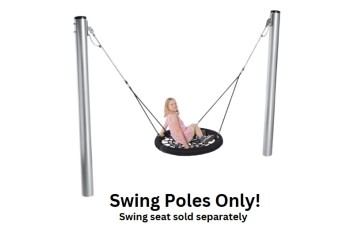 Steel Post Set With Hooks Inground for Birds Nest Swing