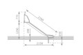 Stainless Steel Slide "Stur" 1250mm Platform Height 500mm wide