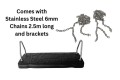 Extra LARGE Rubber safety swing seat 'curve xl' with Commercial Chains 2.5m stainless steel