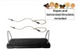 Medium Rubber safety swing seat 'curve' with GALVANIZED brackets & adjustable Ropes