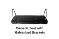Extra LARGE Rubber swing seat 'curve xl' galvanized brackets KBT (Commercial grade / metal insert)
