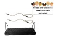 Extra LARGE Rubber safety swing seat 'curve xl' with adjustable Ropes