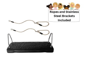 Extra LARGE Rubber safety swing seat 'curve xl' with adjustable Ropes