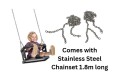  Rubber baby Swing seat  ‘Curve’  with  Stainless Steel Chainset 1.8m long  -  KBT Swing Seat (Commercial- Aluminum Insert)