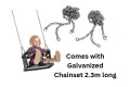  Rubber baby Swing seat  ‘Curve’  with  Galvanized Chains 2.3m -  KBT Swing Seat (Commercial- Aluminium Insert)