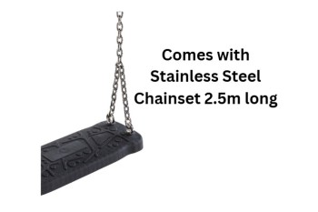  Rubber Swing Seat Medium  ‘Curve’  With Stainless Steel Chains 2.5m   (Commercial grade - Aluminum Insert)