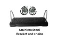 Medium Rubber Safety swing seat 'curve' with STAINLESS brackets & Heavy Duty Plastic Coated Chains