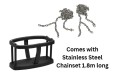 Infant Baby Swing Seat  ‘PURE’ KBT Swing Seat with Stainless Steel Chainset 1.8m long (Commercial- Aluminium Insert) 
