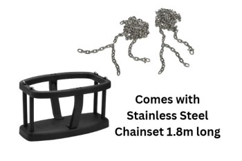  Infant Baby Swing Seat  ‘PURE’ KBT Swing Seat with Stainless Steel Chainset 1.8m long (Commercial- Aluminium Insert) 