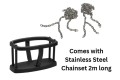  Infant Baby Swing Seat  ‘PURE’ KBT Swing Seat with Stainless Steel Chainset 2m long (Commercial- Aluminium Insert) 