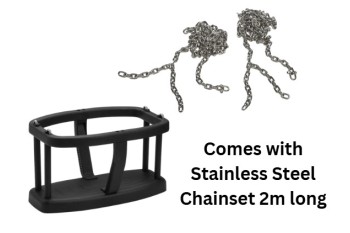  Infant Baby Swing Seat  ‘PURE’ KBT Swing Seat with Stainless Steel Chainset 2m long (Commercial- Aluminium Insert) 
