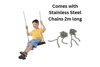  Rubber Swing Seat  ‘PURE’  With Stainless Steel Chains 2m 