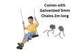  Rubber Swing Seat  ‘PURE’  With 5mm Galvanised Chains 2m Long