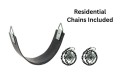 Slash Proof Strap Seat With Black Heavy Duty Plastic Coated Chains ( Residential )