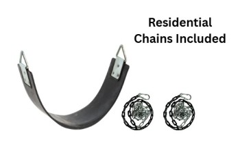 Slash Proof Strap Seat With Black Heavy Duty Plastic Coated Chains ( Residential )