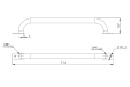   Commercial Metal Handle Grip 715mm Green (handle length 600mm)