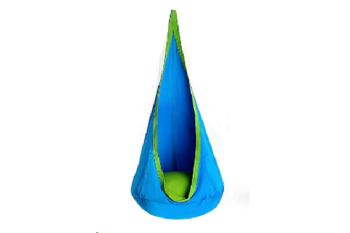 Water Resistant Sensory Pod Swing - Blue with snap hook ( Soft Cushion )